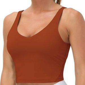 THE GYM PEOPLE Womens' Sports Bra Longline Wirefree Padded with Medium Support